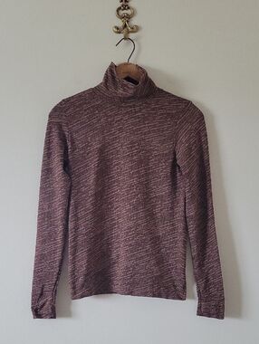 Athleta Brown Flurry Seamless Turtleneck Size Small